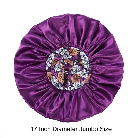 Purple elegant silk bonnet​​​ - Picture 2 of 3